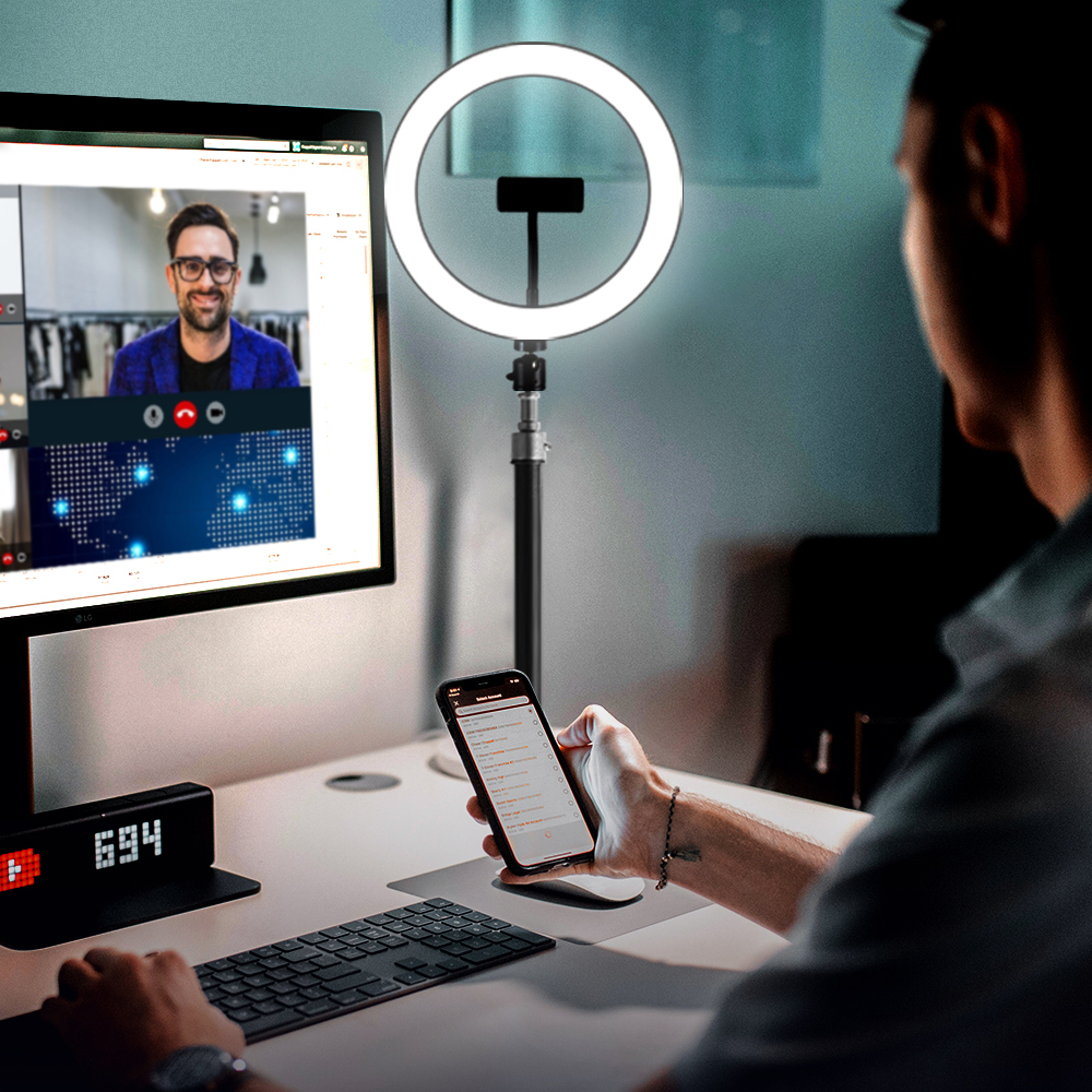 ergopixel's tweet image. Ergopixel's Floor Standing Extendable Ring Light - Black
With Ergopixel's Floor Standing Extendable Ring Light you can make live streaming and video recording a breeze.
#RingLight #LEDRingLight #Ergopixel #ErgopixelLEDRingLight #FloorRingLight #kylerudolph