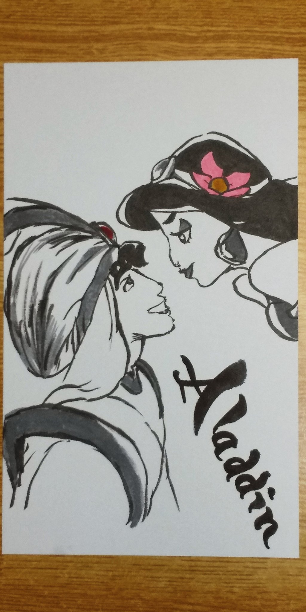 オッチョア 私 アラジンて大盗賊団の親分がなんやかんやでジャスミンと結ばれるやつでしょ 私 ところでこのアリ王子て誰だっけ 恋敵かな 妻 はあ ほとんど訂正されました アラジン ディズニーイラスト 模写イラスト T Co