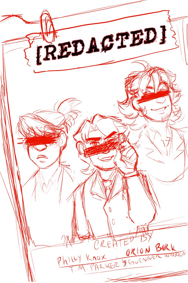 Redacted_Comic's tweet photo. A sneak peek at the cover isn’t even a real spoiler right? Enjoy the doodle anyways ✨ https://t.co/km2PROx5EL