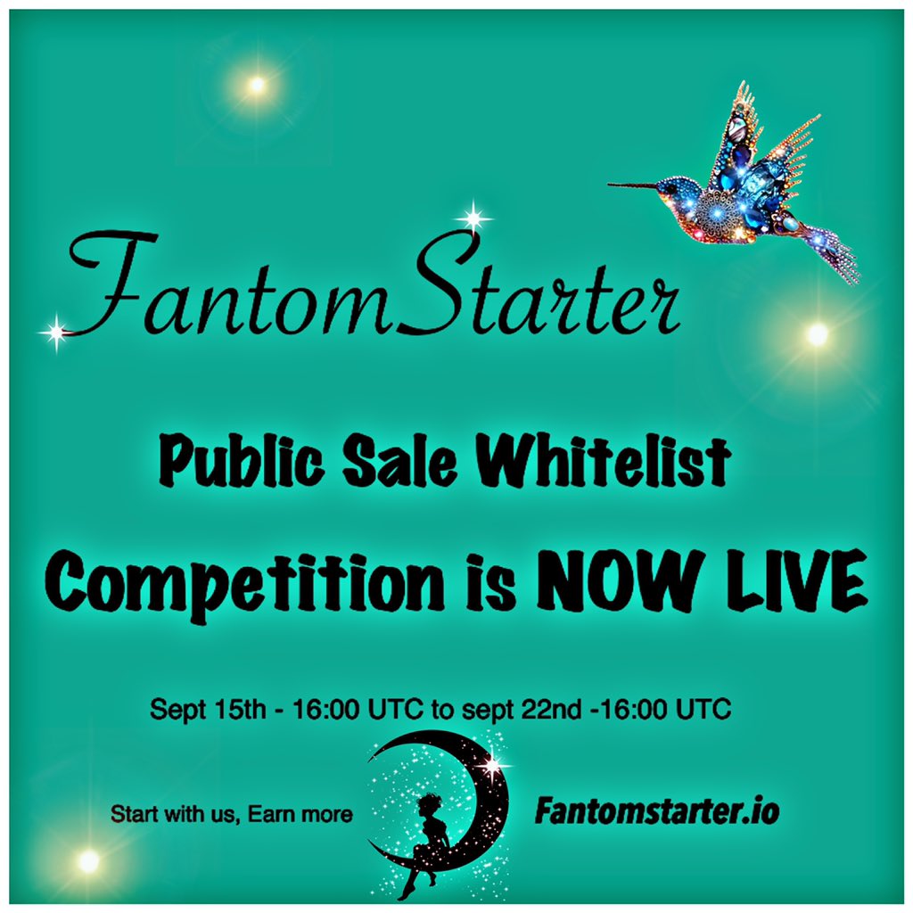 khanhvy9495's tweet image. Let&apos;s go
I have participated in following the guidelines and rules of whitelist, I hope that many people will be lucky.
@fantomstarter #FantomStarter #fantomstarterIDO #fantomstarterwhitelist