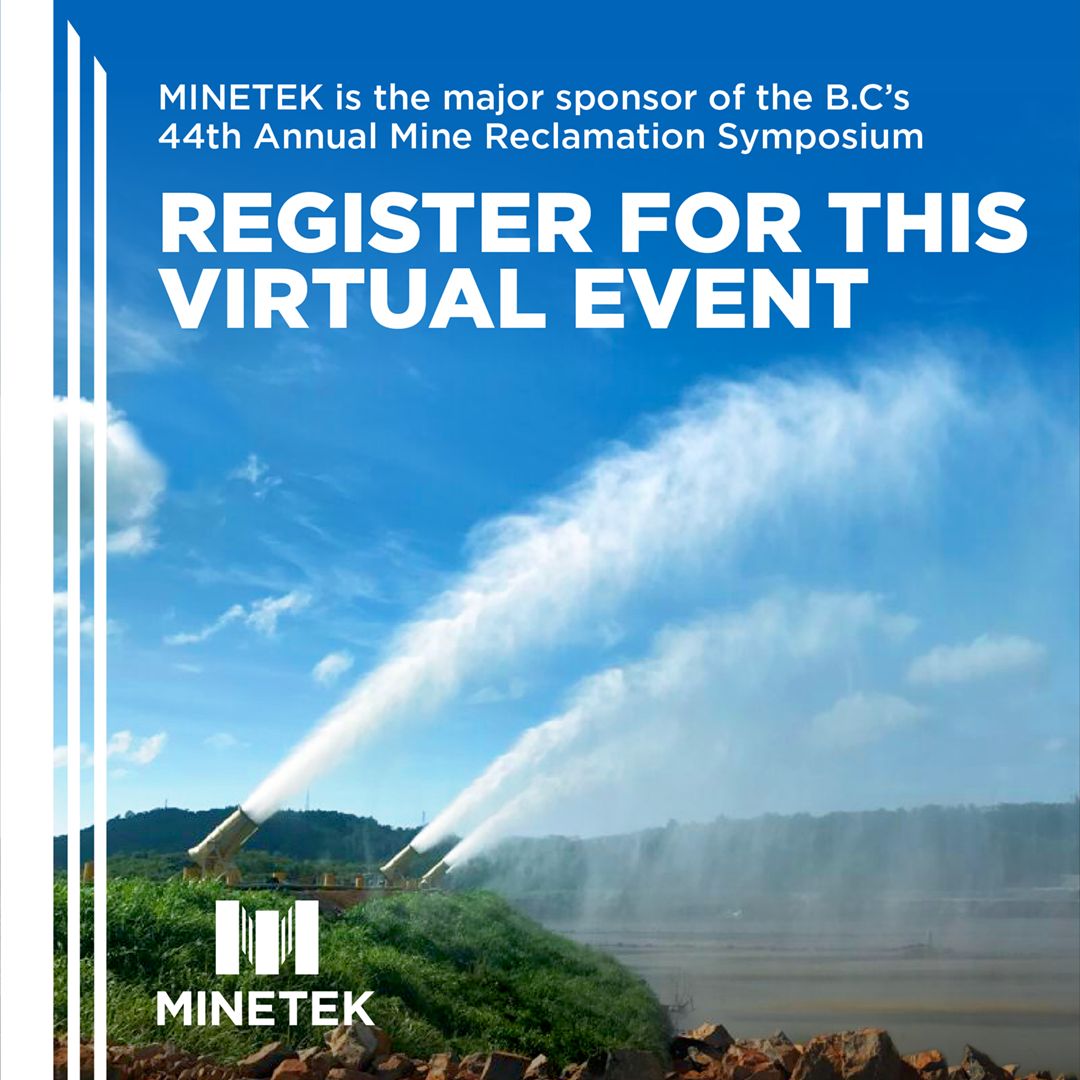 Minetek_com's tweet photo. MINETEK is the major sponsor of this years 44th Annual Mine Reclamation Symposium. 
Hosted by the B.C TRCR the symposium includes virtual workshops and two full days of online content, including technical sessions and virtual mine tours. 

Register here: 
https://t.co/5ITYbptysk https://t.co/iuRbEChpow
