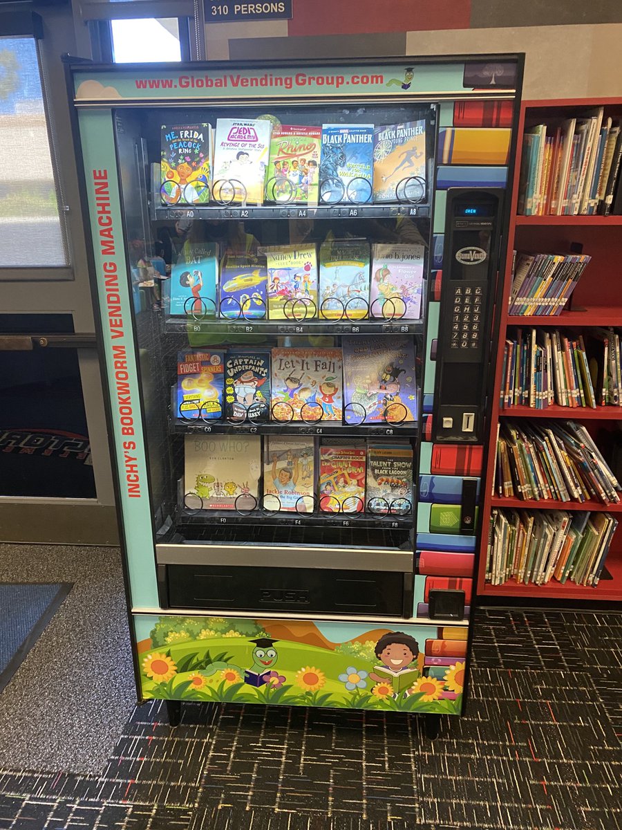 Check out our book vending machine. Part of our PBIS incentive program #climbingtothetop