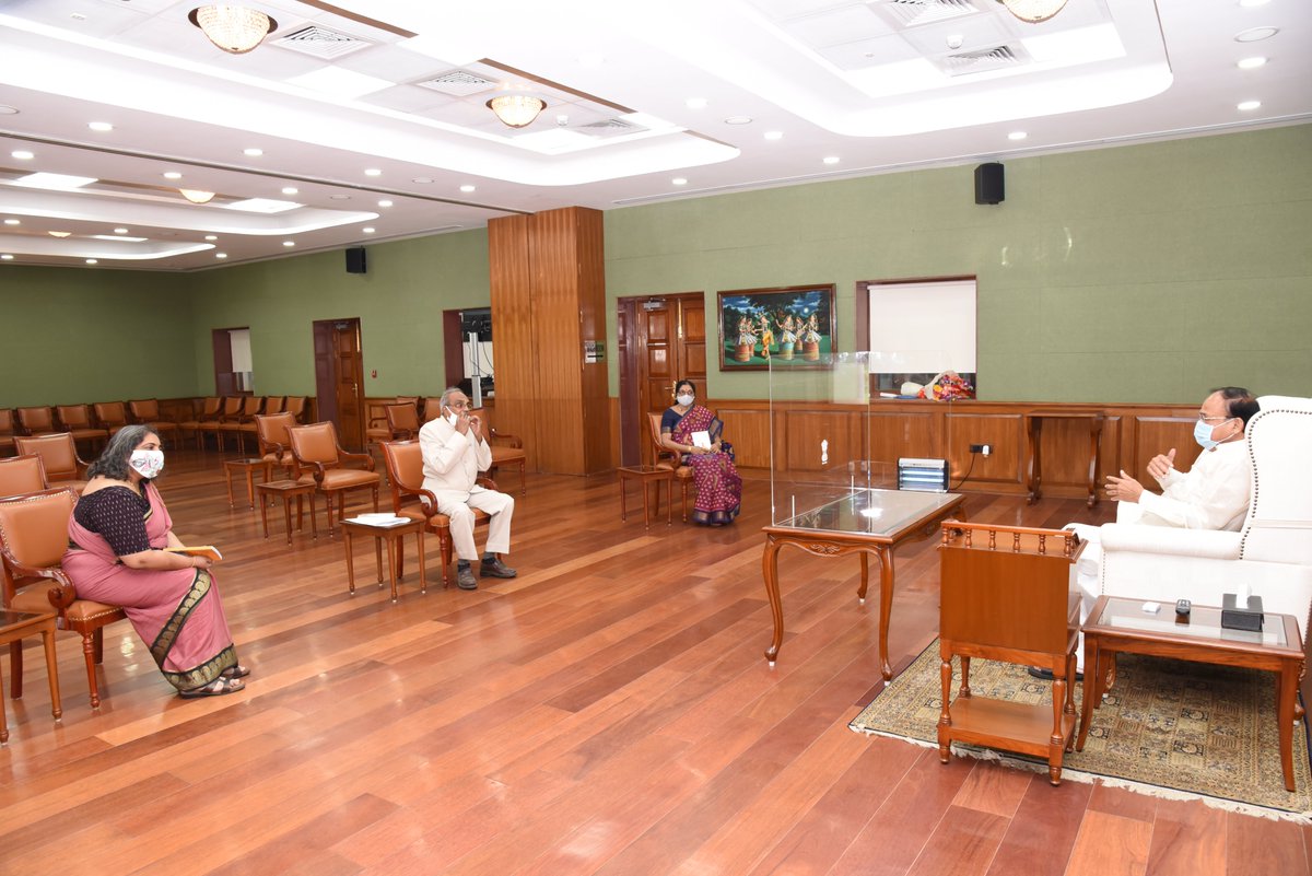 VPIndia's tweet photo. Dr N Bhaskara Rao, Founder Chairperson, Centre for Media Studies presented two books authored by him, 'Rejuvenating the Republic' &amp; 'Next Big Game Changer of Elections in India' to the Vice President, Shri M Venkaiah Naidu at Upa-Rashtrapati Nivas today. https://t.co/uRp0xxVYuw