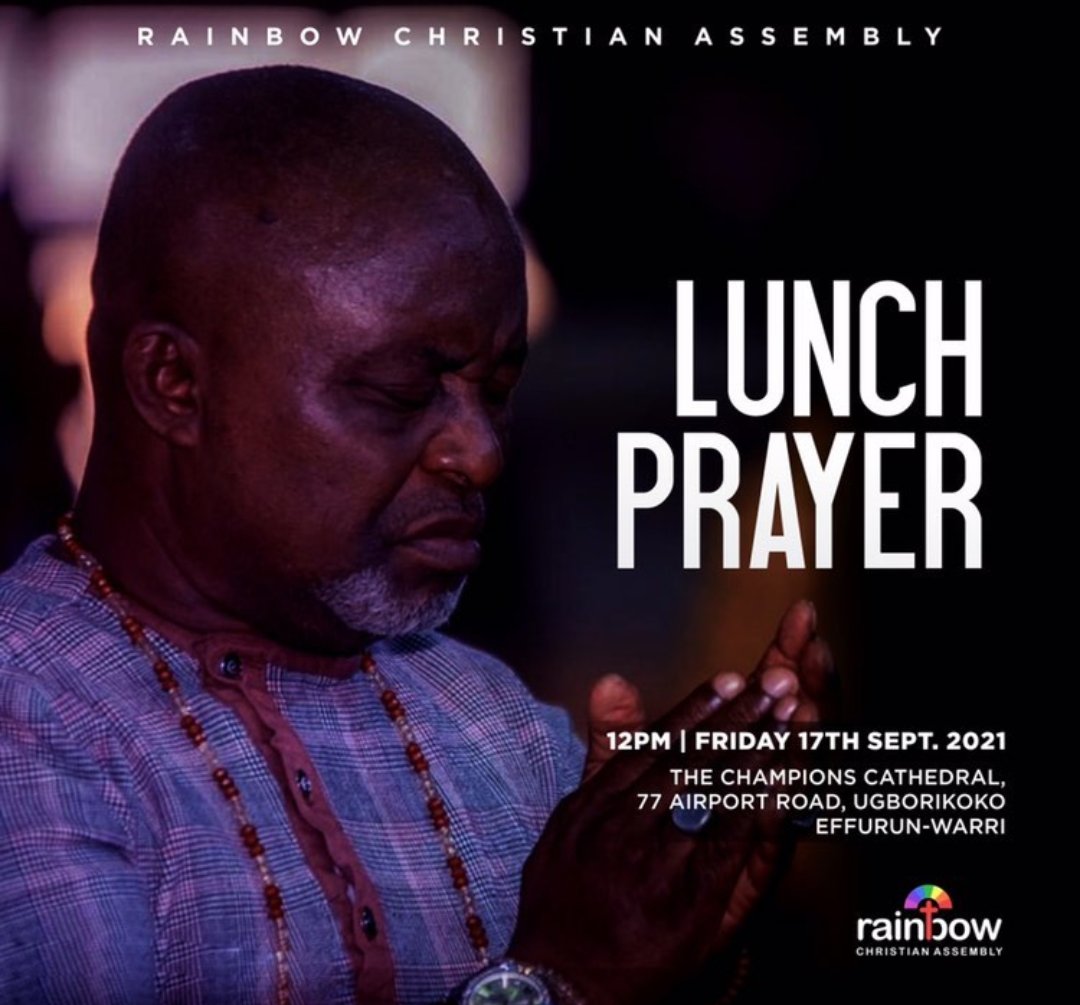 rcanigeria's tweet photo. Prayer is the Key.
As we pray together this afternoon, shut doors will be opened, mountains will move, opportunities will burst forth and prayers will be answered
See you at 12pm.
#RCAInvitesYou #Friday #LunchPrayer #Today #12pm #UnderstandingTheTimes https://t.co/5cwzkGs35h