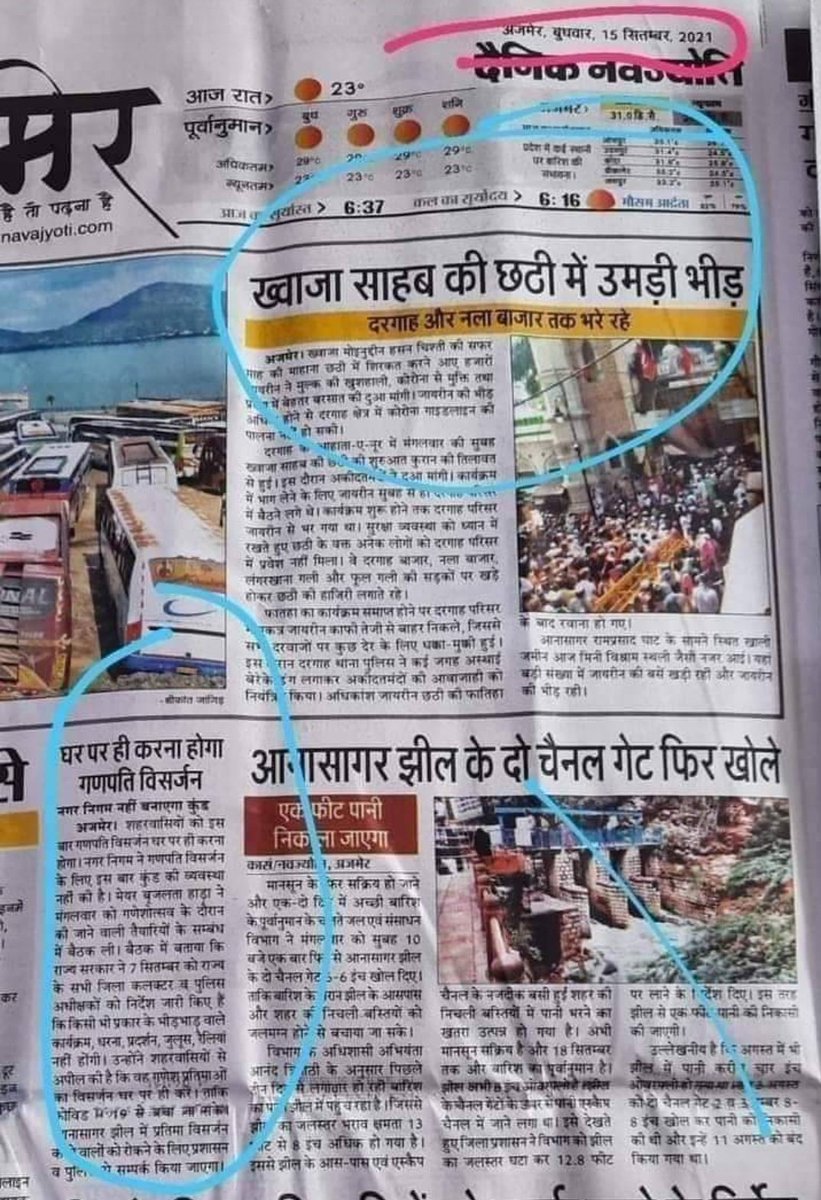 Saurabh09246769's tweet photo. राजस्थान में अजमेर में अलग अलग धर्मो  के पर्व को लेकर कोरोना की गाईडलाइन। हम सब देख सकते है कि  हिन्दू धर्म का ढोंग करने वाले लोगो की ही सरकार राजस्थान में है। 
#राजस्थान_सरकार 
#RahulGandhi #हिंदुत्व 
@Shubhamkichha @AshishR011 @ThePushpendra_ @RandipPokhariya @HinduEcosystem_ https://t.co/9eO5Dt2frW