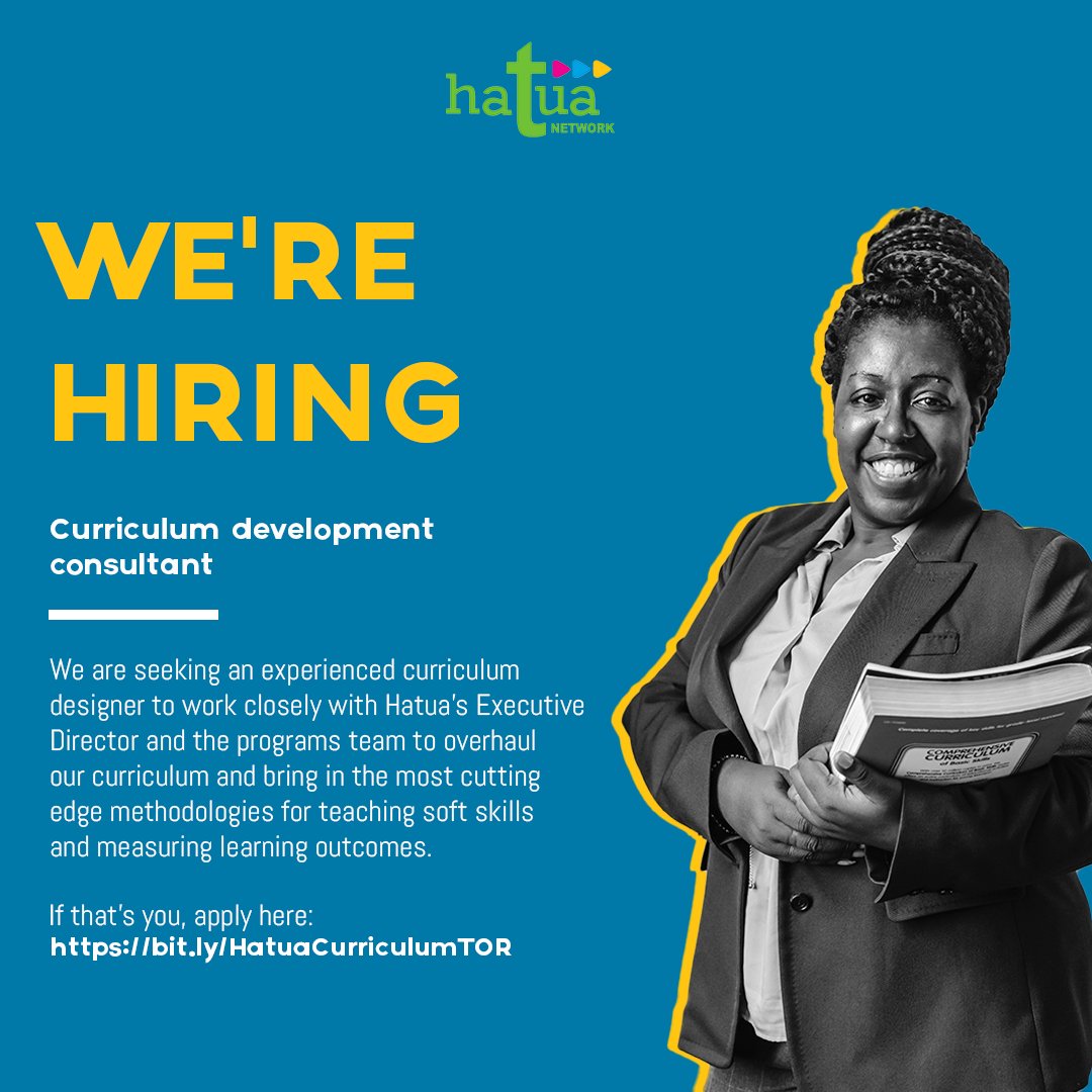 HatuaNetwork's tweet photo. 🟢WE'RE HIRING🟢

We're looking for two consultants to join our team as we embark on a two-year journey to overhaul their soft skills curriculum for high-school and university students. If that makes you tingle with excitement, apply through the links!

#Ikokazi #nonprofitcareers https://t.co/tghaOutEOk