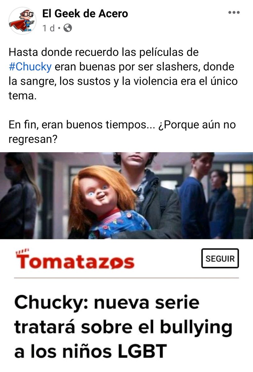 ThatHorrorGEEK6's tweet photo. Chucky y la saga Child's Play siempre ha sido y siempre se ha inspirado y tenido guiños/personajes  Queer/LGBTQ+ desde hace 30 años.

Don Mancini, creador del personaje es un hombre abiertamente gay.

Quieran o no la cultura occidental de los 80s de terror tuvo influencia Queer https://t.co/QAntwMagUs