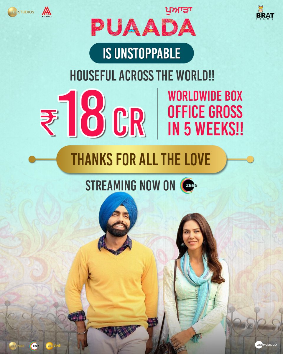 Zee Studios (@zeestudios_) on Twitter photo Jithe vi janda koi na koi Panga isde pichhe aa hi janda. Hun kive apni jaan bachawega Jaggi vaichara.
Jaanan de layi #RajjKeVekho #Puaada.
Watch now, exclusively on <a href="/ZEE5India/">ZEE5Official</a> bit.ly/Puaada_TW
#PeGeyaPuaada #PuaadaOnZEE5
<a href="/AmmyVirk/">Ammy Virk</a> <a href="/bajwasonam/">Sonam Bajwa</a> <a href="/aandapictures/">A&A Pictures</a> Jithe vi janda koi na koi Panga isde pichhe aa hi janda. Hun kive apni jaan bachawega Jaggi vaichara.
Jaanan de layi #RajjKeVekho #Puaada.
Watch now, exclusively on <a href="/ZEE5India/">ZEE5Official</a> bit.ly/Puaada_TW
#PeGeyaPuaada #PuaadaOnZEE5
<a href="/AmmyVirk/">Ammy Virk</a> <a href="/bajwasonam/">Sonam Bajwa</a> <a href="/aandapictures/">A&A Pictures</a>