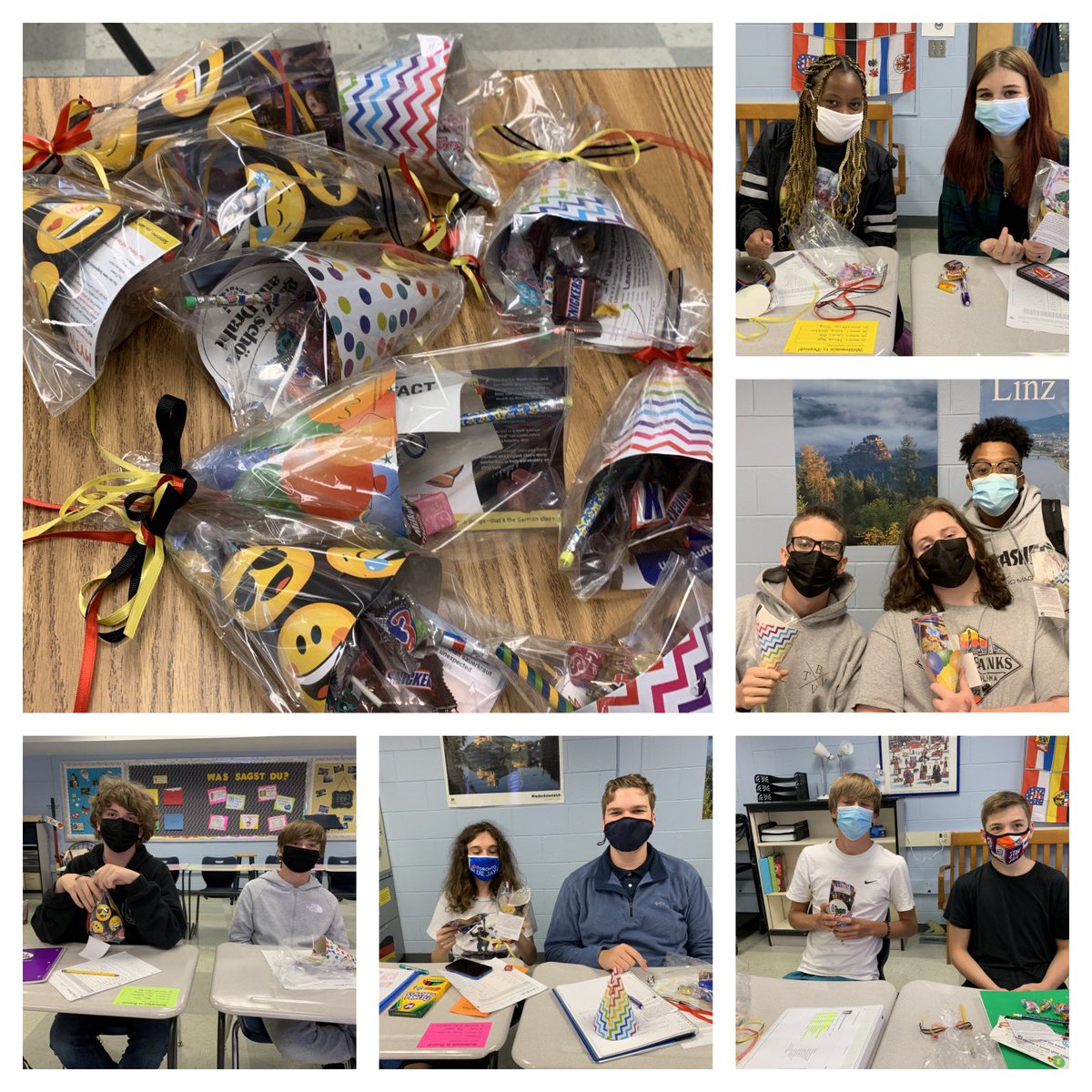 Willkommen in Deutsch 1! MHS students in German 5-6 &amp; IB made Schultüten to welcome the German 1 students at MHS and BCMS to the program. This year’s going to be fantastisch! <a href="/M_villeHS/">Mechanicsville High School</a> <a href="/bellcreekmiddle/">Bell Creek Middle School</a> #JustaddGerman