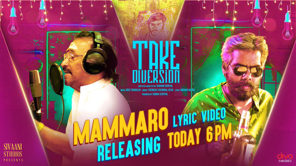 Divo (@divomovies) on Twitter photo #Mammaro,first single by #ThenisaiThendral #Deva from #TakeDiversion movie is releasing Today at 6pm on <a href="/divomusicindia/">Divo Music</a>💥
@ssenthiliu <a href="/ice4mad/">eswar</a> <a href="/josefranklin_jf/">Jose Franklin</a> <a href="/actorjohnvijay/">John Vijay</a> <a href="/georgevijaymn/">George Vijay Nelson</a> <a href="/iway_siva/">siva.iway</a> @padinekumar26 <a href="/GayatriRema/">Gayatri Rema</a> <a href="/smbcreation/">SMB Creation™ - Design & Editing Studio</a> <a href="/PROSakthiSaran/">PRO Sakthi Saravanan</a> <a href="/UthayamP/">Uthayam Peter</a> #DivoMusic #Mammaro,first single by #ThenisaiThendral #Deva from #TakeDiversion movie is releasing Today at 6pm on <a href="/divomusicindia/">Divo Music</a>💥
@ssenthiliu <a href="/ice4mad/">eswar</a> <a href="/josefranklin_jf/">Jose Franklin</a> <a href="/actorjohnvijay/">John Vijay</a> <a href="/georgevijaymn/">George Vijay Nelson</a> <a href="/iway_siva/">siva.iway</a> @padinekumar26 <a href="/GayatriRema/">Gayatri Rema</a> <a href="/smbcreation/">SMB Creation™ - Design & Editing Studio</a> <a href="/PROSakthiSaran/">PRO Sakthi Saravanan</a> <a href="/UthayamP/">Uthayam Peter</a> #DivoMusic