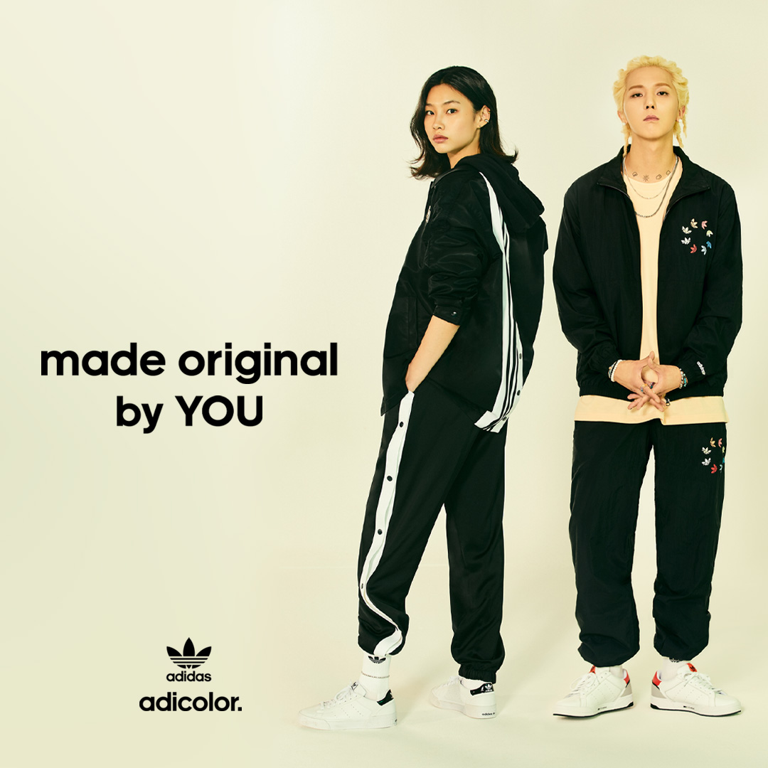 Originals_kr's tweet photo. made original by MINO&amp;HOYEON
⠀
끝없는 가능성, 아디컬러
여러분의 아디컬러는 무엇인가요?

컬러 컬쳐가 되다
컬러는 진지하게
표현은 유쾌하게

#아디다스오리지널스 #아디컬러 #아디컬러클래식 #adidasOriginals #adicolor #adicolorCLASSICS https://t.co/oLn8AdhR1x