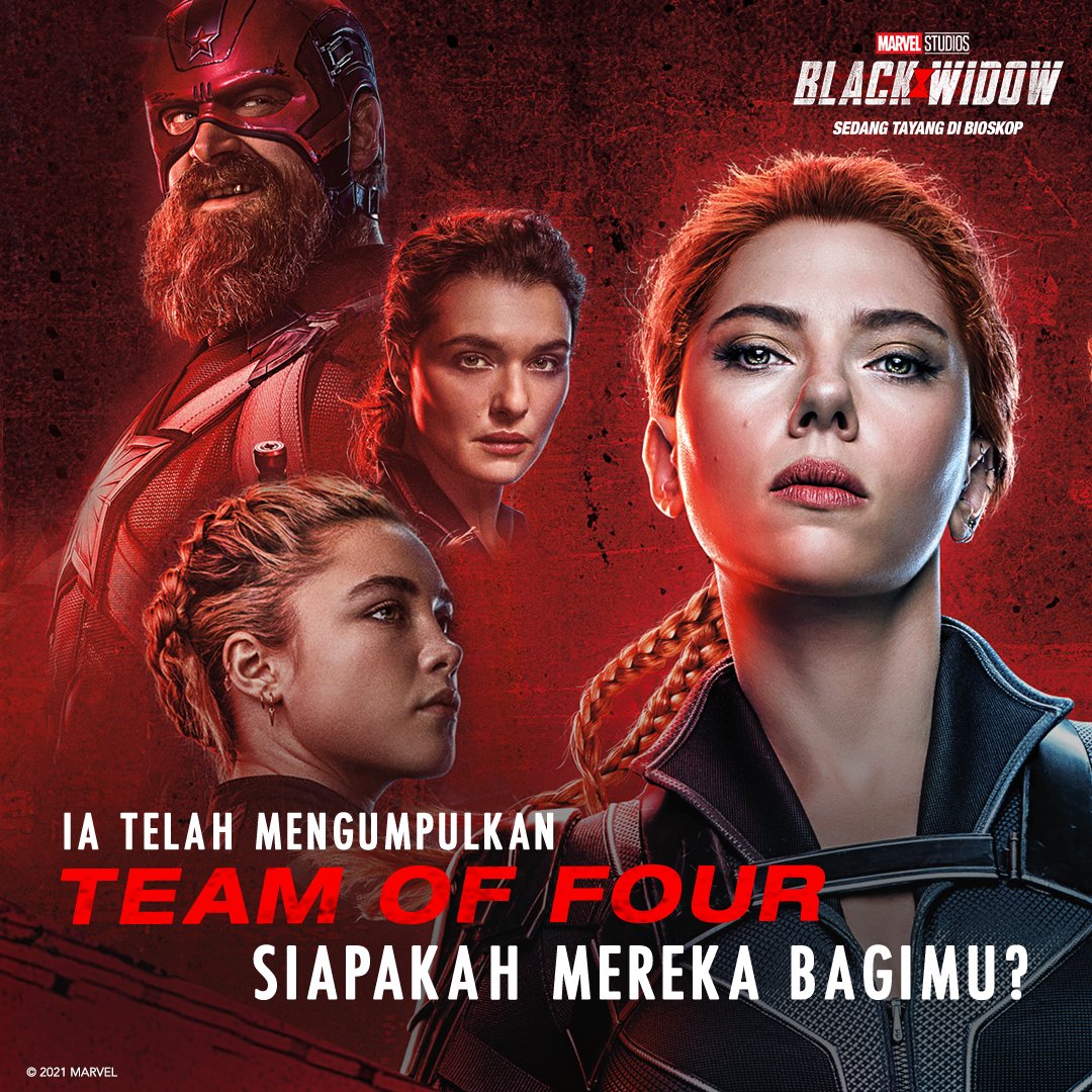 MarvelIndonesia's tweet photo. Setiap orang membutuhkan grup yang bisa diandalkan. Siapa bagimu? Kumpulkan #Teamof4 dengan tag 3 temanmu.
Marvel Studios' #BlackWidowID - sedang tayang di bioskop. Dapatkan infonya di https://t.co/ftbLzXnEKc. https://t.co/rhO0AgDRdW