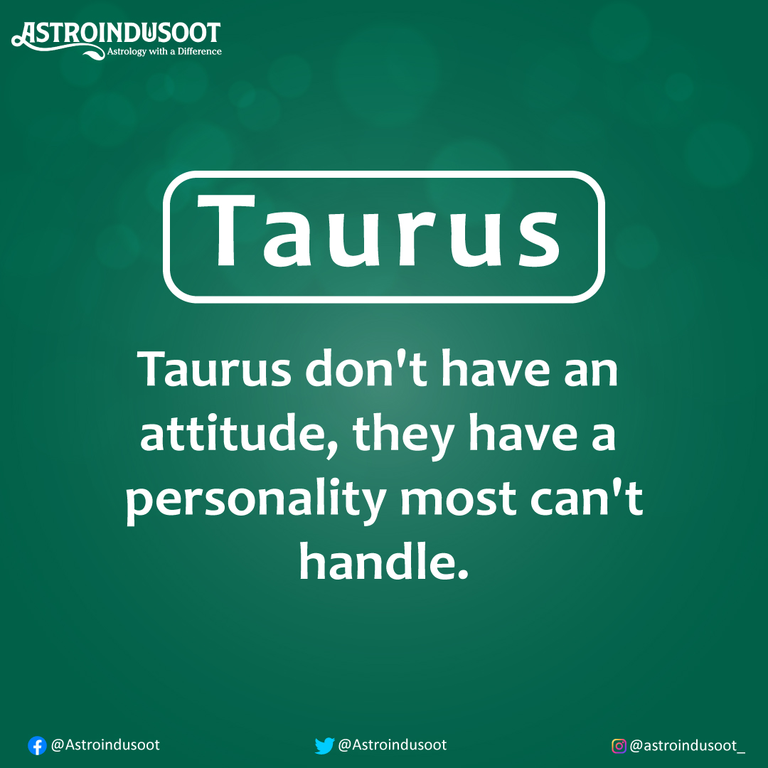 Astroindusoot's tweet photo. Taurus don't have an attitude,
Tag an Taurus to know what they can do
#taurus #taurusseason #TeamTaurus #tauruswoman #taurusbaby #TaurusGang #taurusnation #TaurusLife #taurusmoon #taurusmemes #taurusgirl #taurusarmas #astroindusoot
https://t.co/XSGnJ5kbGq https://t.co/0AquCfGmZp