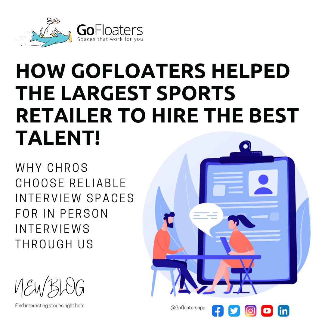 gofloaters's tweet photo. In this article #GoFloaters blog, we look at why high-growth #companies r choosing #inperson meetings for #interviews. And how they are overcoming #hybrid #meetingspace needs!
Read the article here: https://t.co/EdT2KGbm4N
#remotework #meetingrooms #onrent https://t.co/pvSSUusmbP