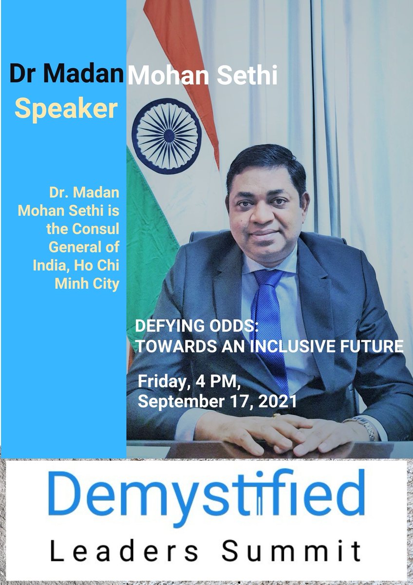 We’re delighted to be joined by Dr. Madan Mohan Sethi (IFS), Consul General of India, Ho Chi Minh City, Vietnam today at 4 PM at our Virtual Leaders' Summit- #StrategicSupport 

𝗙𝗥𝗘𝗘 registration available here: lnkd.in/eWx-kuSd

See you there!