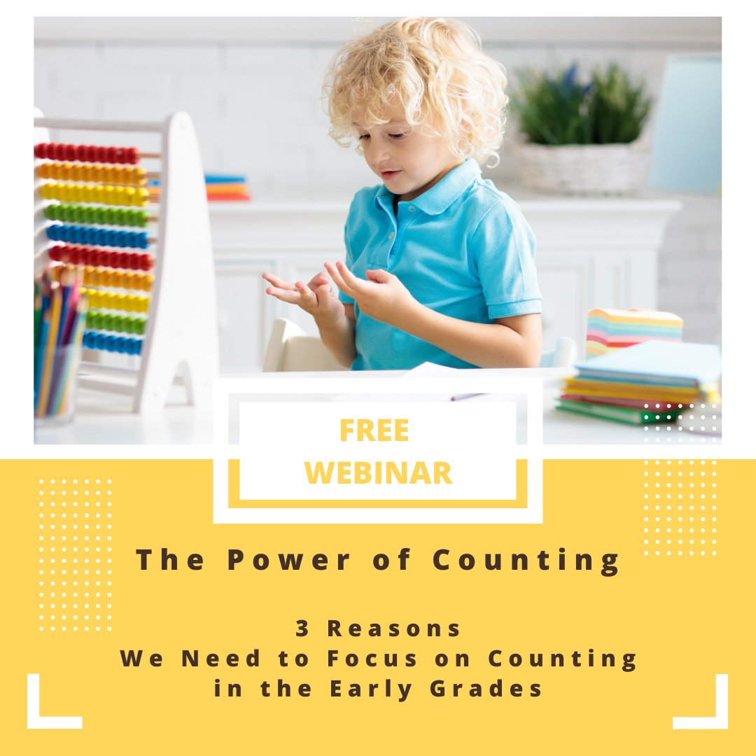 BuildMathMinds's tweet photo. Do your students know why we count? Or are they just chanting numbers? Counting is SOOO powerful &amp; helps young learners build an understanding of numbers and their relationships.  Learn more at this Free, live webinar The Power of Counting with @LooneyMath https://t.co/l8B4xpcA8D https://t.co/rBcSCy5Eq9