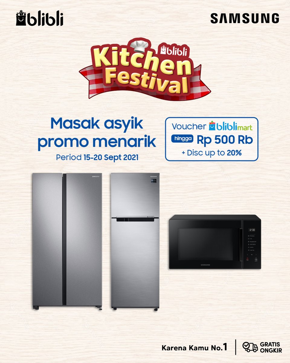 bliblidotcom's tweet photo. Beli yg baru kali.. Kulkas di rumah udah sesek bgt kan?
https://t.co/TQGdo5sK7r #KitchenFest https://t.co/DVPTdwlSUd