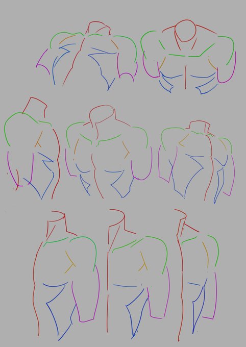 正確さはあまりないけど、おすそ分け。小難しく考えて描かなくても描ける人は描けるけど、自分はこうして難しく考えないと全く描けないのだ。でも人間の脳みそはきっと難しく考えた分の必要な細胞を、必要と感じたときに作り出してくれると思うので、難しく考えることはきっと悪いことじゃないはず。 