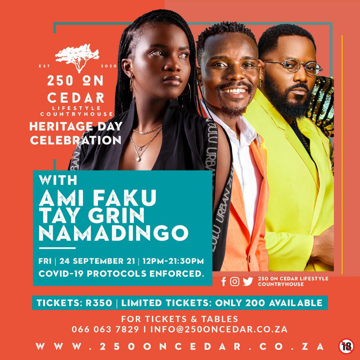 This month on Heritage day come and experience pure African Talent #amifaku @Cedar250