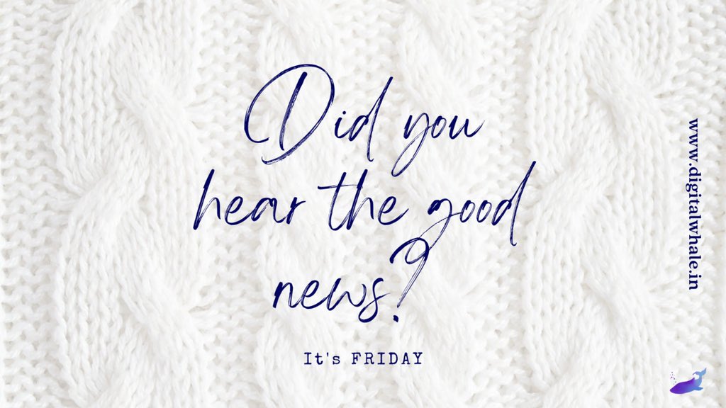 digital_whale's tweet photo. Friday Vibes✨

#FridayFeeling #fridaymorning #FridayThoughts #business #Mumbai https://t.co/L2IwqvXZhe