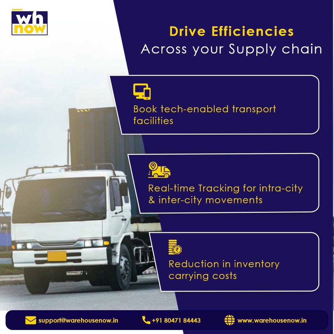 Operational efficiency is at the core of our business values. Be it a reduction in-transit time, on-time delivery or controlling the damages. You can count on us for impeccable service every time.

#logistics #Transportation #India #supllychain #WarehouseNow #startups