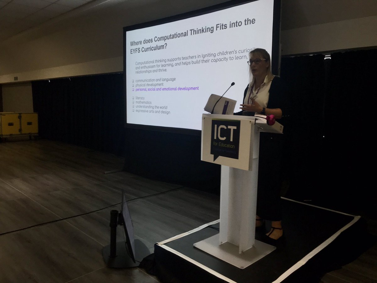 Animate2Educate's tweet photo. Always wonderful to hear from the brilliant @Computing_4Kids (Vicky Dodds). So many amazing ideas and great insight. Today presenting ‘Computational Thinking in EYFS’ at @ICTforEducation conference at St.James’ Park (Newcastle). #ICTLiveUK https://t.co/RfQbtl7nwi