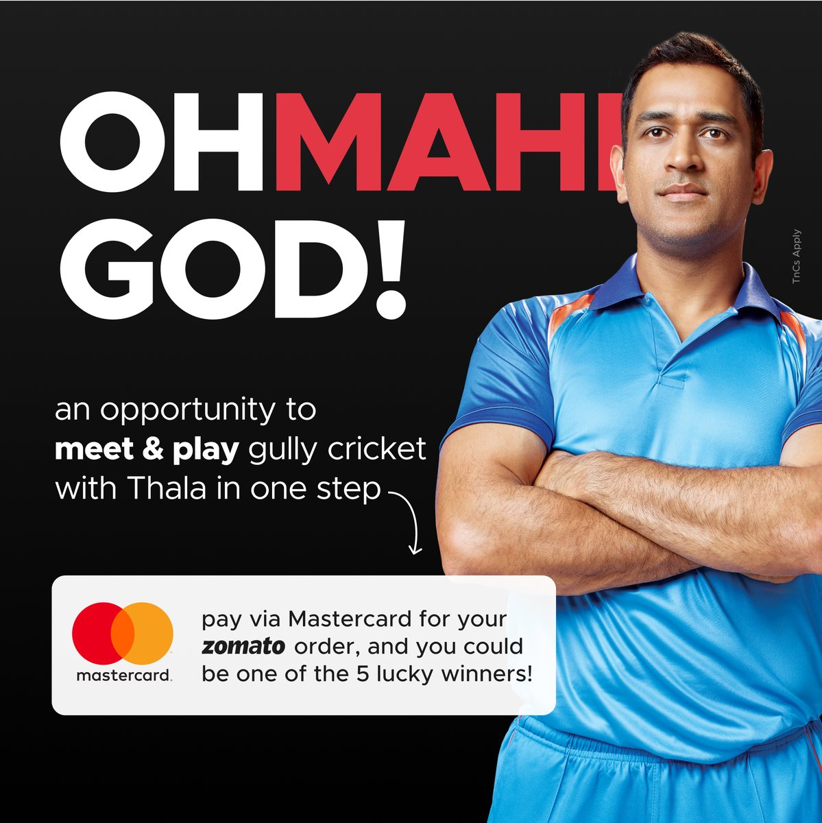 mastercardindia's tweet photo. Delivering #Priceless Surprises has always been our thing!😉 @zomato 
#StartSomethingPriceless #MeetDhoni #GullyCricket #Zomato #LuckyWinners https://t.co/vWK6rSlhIH