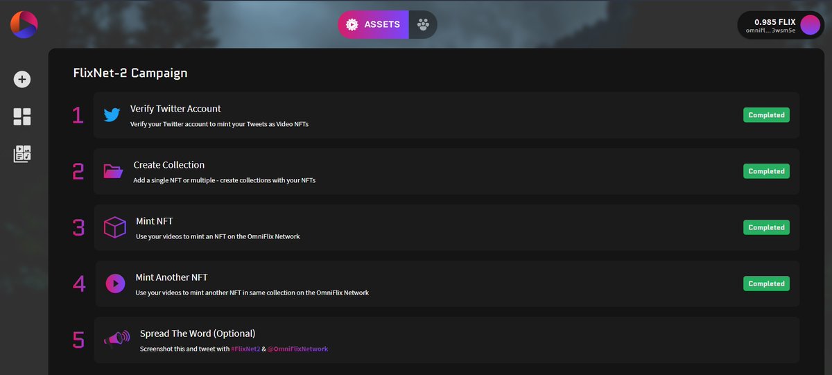 senseyy90's tweet image. #FlixNet2 @OmniFlixNetwork 
All tasks completed