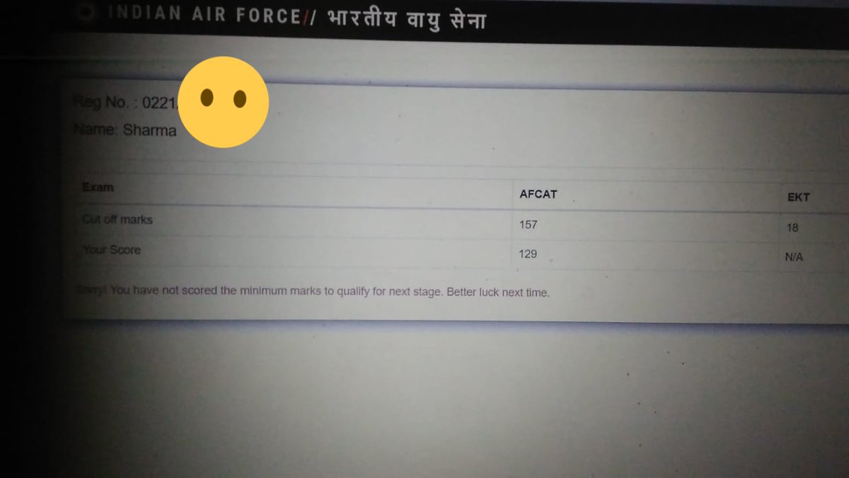 And last #Airforce exam 
Failed by 28 marks.

#HopeAndTriumph 
@vishuu_bala @Suriya_offl @ActorMadhavan