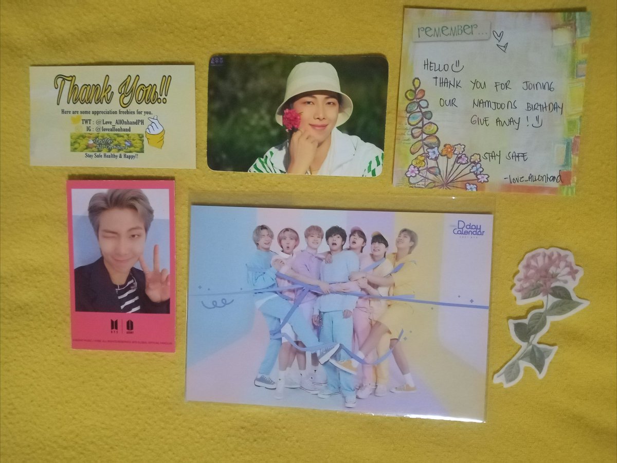 @LoVe_AllOnhand mii dumating na po ng safe yung Dday group postcard thank you po sa giveaway ang cute po ni Joonie🥺 Happy Namjoon Day ulit hihi 🥰💜
 #LoVe_AOFeedbacks
#LoVe_AOGifts