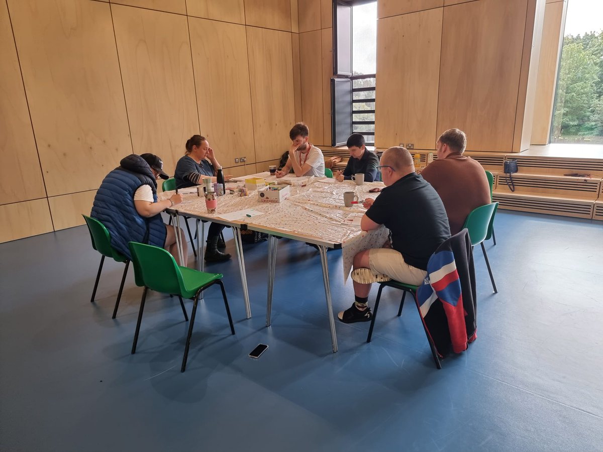 uncurbed_'s tweet photo. Our Interarts group are back at @contactmcr
The group were met @nerissact the leader of our art sessions.
They had a taster of working with art supplies and crafting a 2 meter tale - an activity the other members enjoyed during our #OnITChallenge https://t.co/Y6N5P2mQbA https://t.co/QXeoF68cya