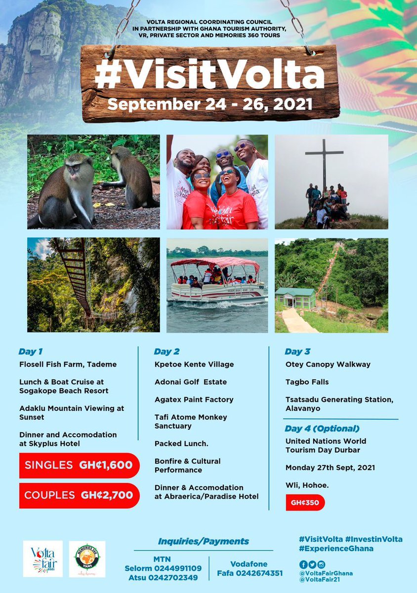 Upcoming trip to the Volta Region.
#visitvolta #visitghana #experienceGhana <a href="/visit_volta/">Ghana Tourism Authority - Volta Region</a> <a href="/voltafairGhana/">Volta Fair Ghana</a>