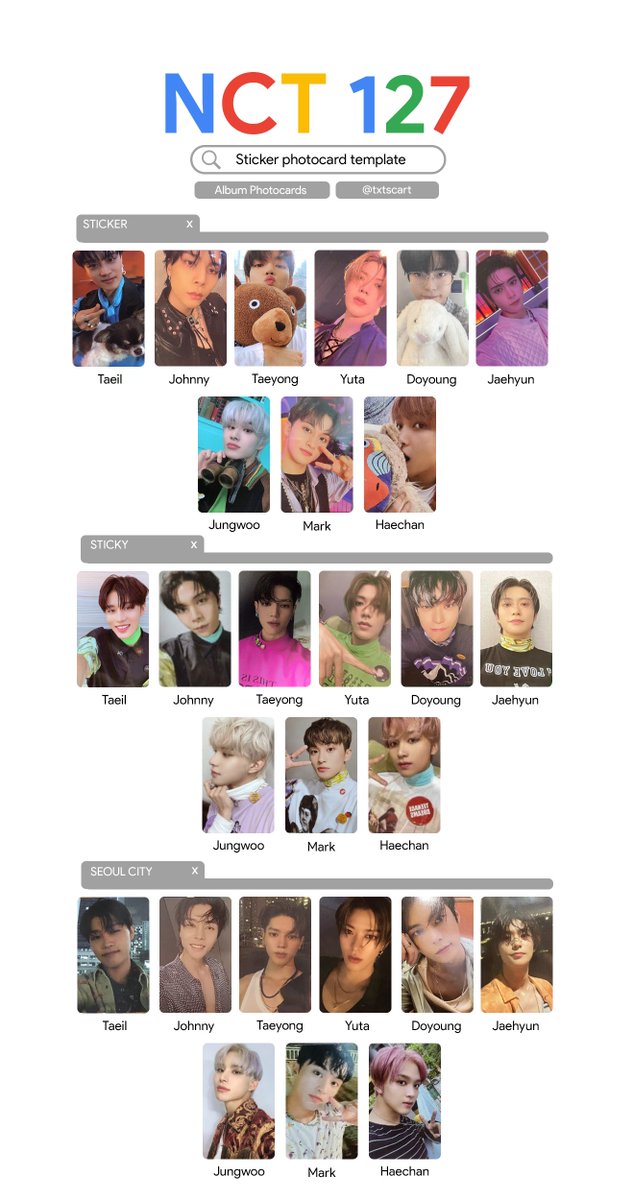 on twitter updated nct 127 sticker photocard pc template album jewel case photocards 127