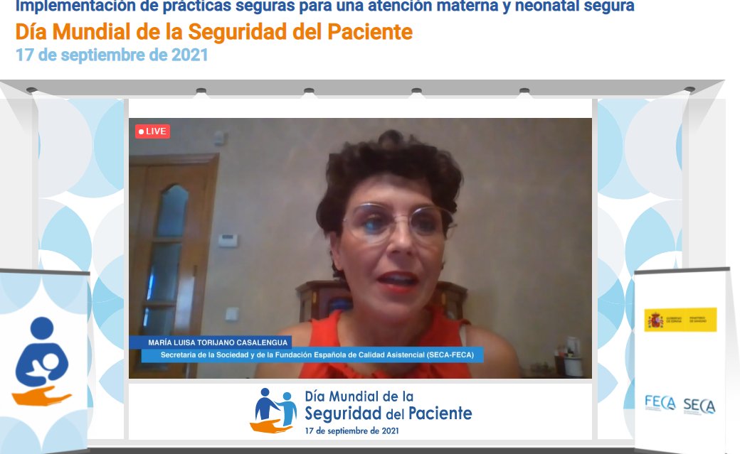 practicaseguras's tweet photo. 💡#DMSP21 #Clausura de la jornada
🔶M Luisa Torijano Casalengua. Secretaria de la Sociedad y de la Fundación Española de Calidad Asistencial, SECA- FECA. @CalidadAsistenc
🗣️"La promocion de la #CulturaDeSeguridad un gran reto"
#DiaMundialDeLaSeguridadDelPaciente #SegPac https://t.co/iFGKIL97v0