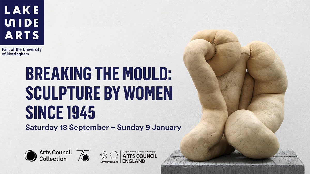 For an exhibition that puts post-war British sculpture by women on the map, visit <a href="/lakesidearts/">Lakeside Arts</a>' new #BreakingTheMould exhibition which opens this weekend. This <a href="/A_C_Collection/">Arts Council Collection</a> touring exhibition stops off in Nottingham: bit.ly/3zbyXWX
Sat 18 September - Sun 9 January