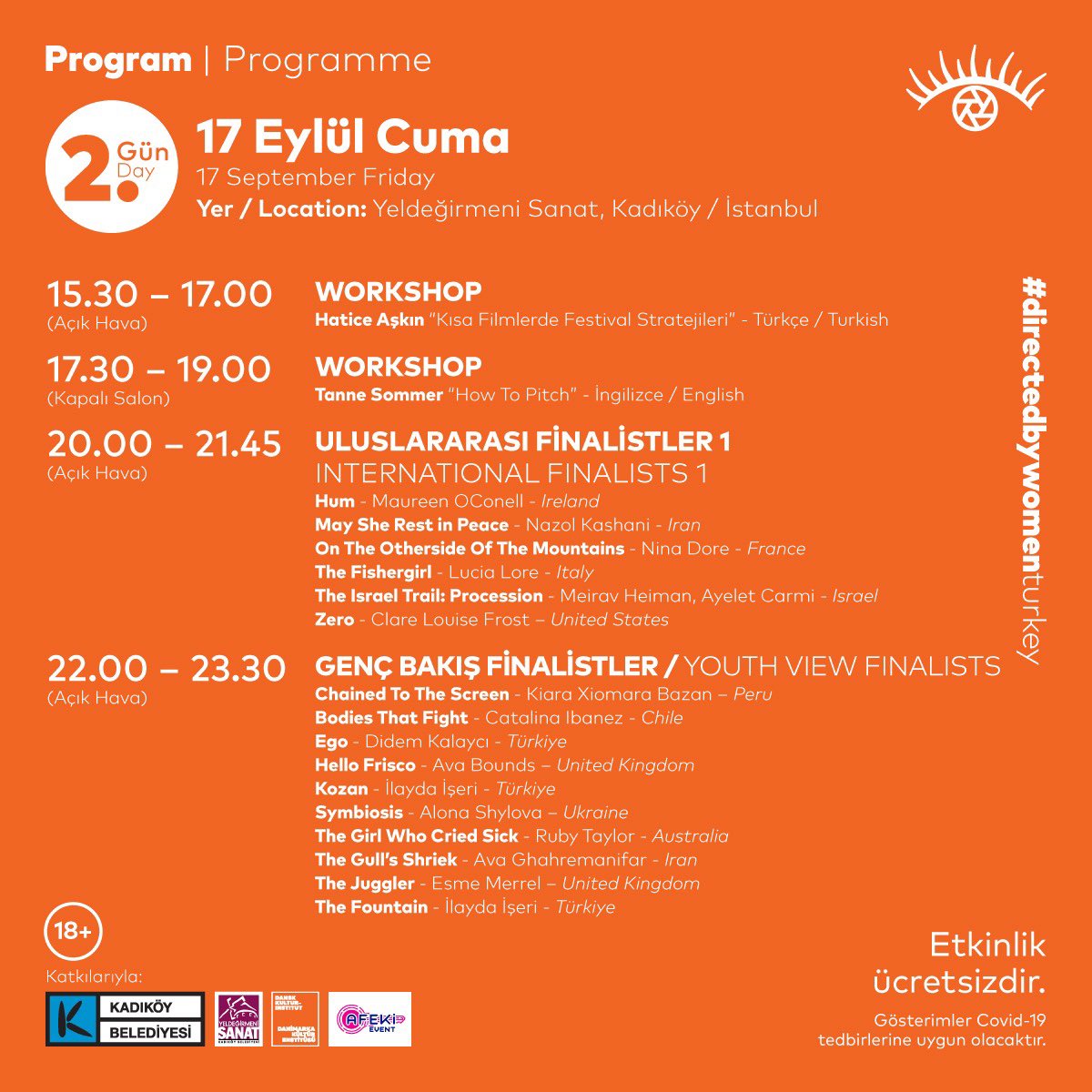 dbw_turkey's tweet photo. 17 Eylül/September 
2.Gün /Day  
Yeldeğirmeni Sanat’a bekliyoruz. 🎉🎉 #Kadıköy 
#directedbywomenturkey2021 https://t.co/eSZu9L3CIm