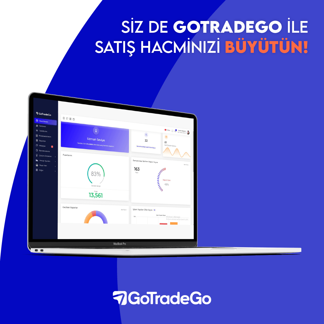 GoTradeGo dış ticaret uzmanları ile birlikte ihracat hacminizi büyütebilir, global pazarlarda faaliyet gösterebilirsiniz. 👍

➡️ gotradego.com

#GoTradeGo #Kolayihracat #ihracat #delivery #shipping #ticaret #ticaretyap #trade #etrade #ithalat #internationaltrade
