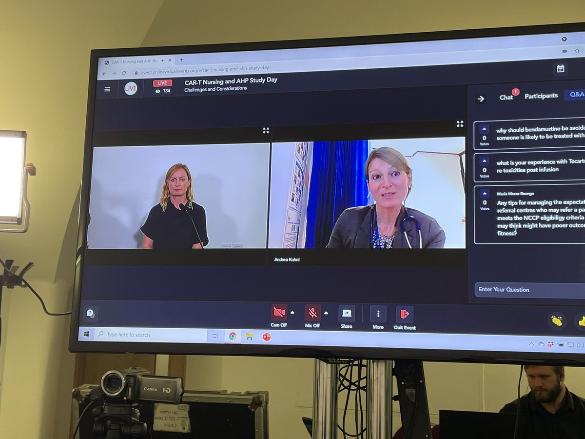 Great presentation from Dr Andrea Kuhnl <a href="/KingsCollegeNHS/">King's College NHS</a> with a Q&amp;A facilitated by <a href="/Orlapstewart/">Órla Stewart 💙</a> #CAR4