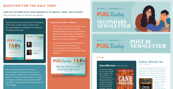 ThePiXLNetwork's tweet photo. Following the successful launch of our whole-school reading strategy in June, please do download, read and share the following:

1.  Our PiXL Reading Leadership Bulletin for staff
2. Our newsletter for sharing with parents

Find everything here: https://t.co/zPJGCV7O9O https://t.co/EY19vM2rLi