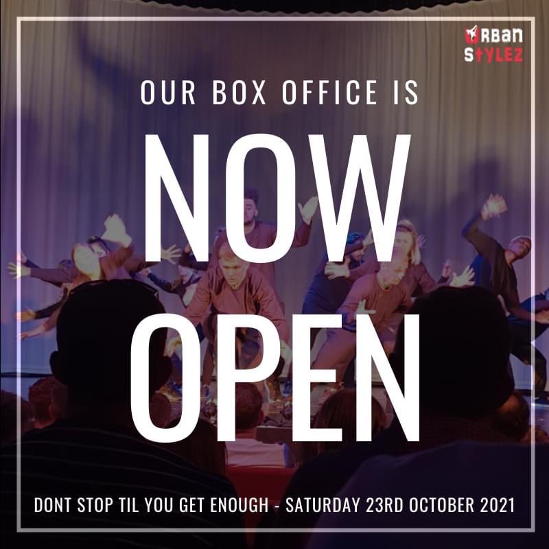 THE BOX OFFICE IS NOW OPEN to grab your tickets for this years Urban Stylez Showcase “Don’t Stop ’Til You Get Enough’ 2021.

To purchase your tickets, please click the link below... 👇
ticketsource.co.uk/qm-leisure/don…

Come and support our talented dancers at Urban Stylez🙌
#showcase
