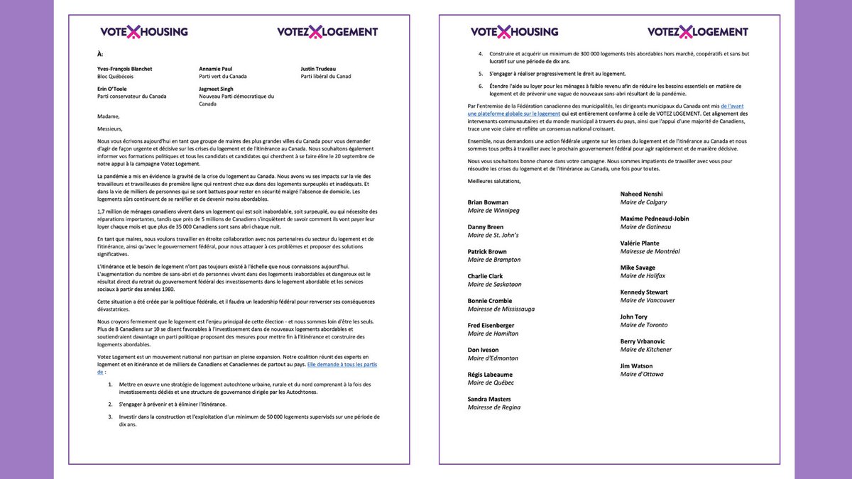 🚨 Nouvelles : 17 maires canadiens écrivent une lettre ouverte aux partis fédéraux pour une action urgente sur le logement et l'itinérance. Ils appuient la campagne Votez Logement !

Lisez la lettre ouverte ici : ed.gr/dm7al