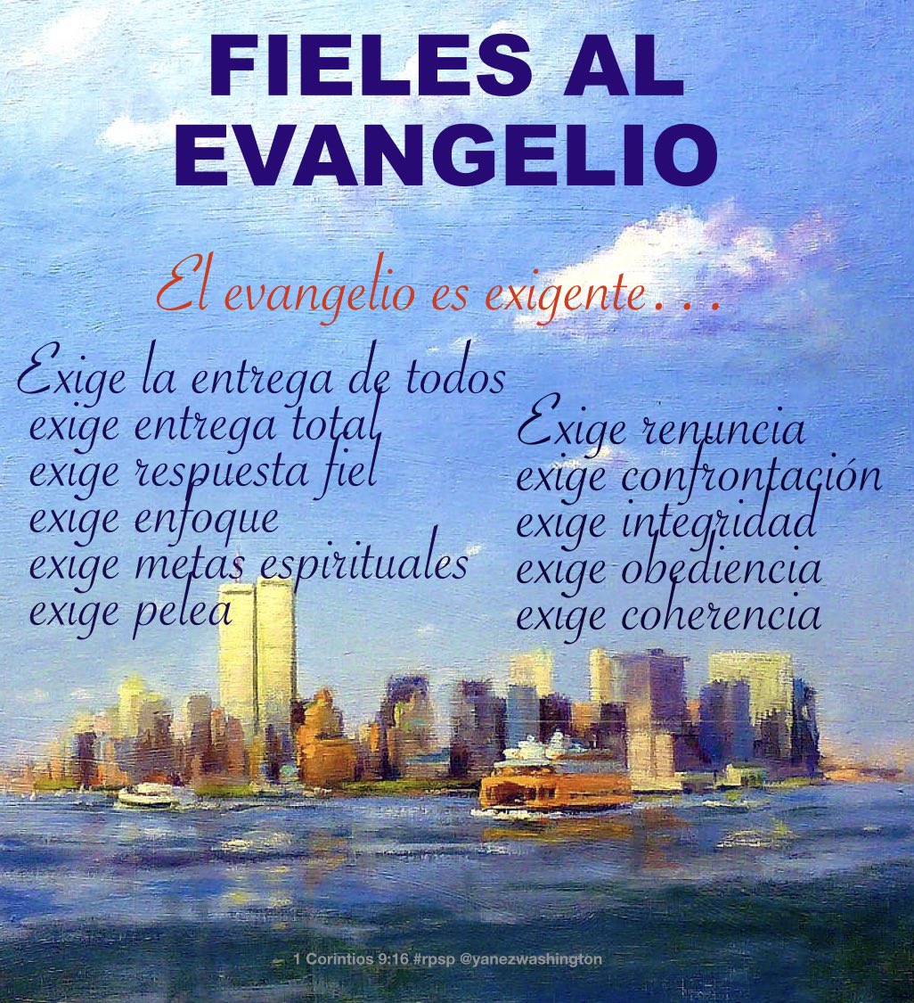 “Porque si anuncio el evangelio, no tengo de qué jactarme, porque me es impuesta necesidad; pues ¡ay de mí si no anuncio el evangelio!” 1 Corintios:9 (16) #rpsp #PrimeroDios