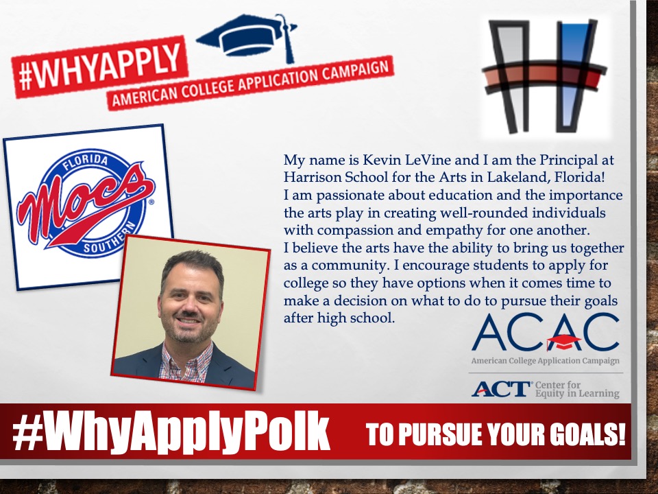 Seniors - Take the next step to pursue your goals! #whyapply #whyapplyday #whyapplypolk