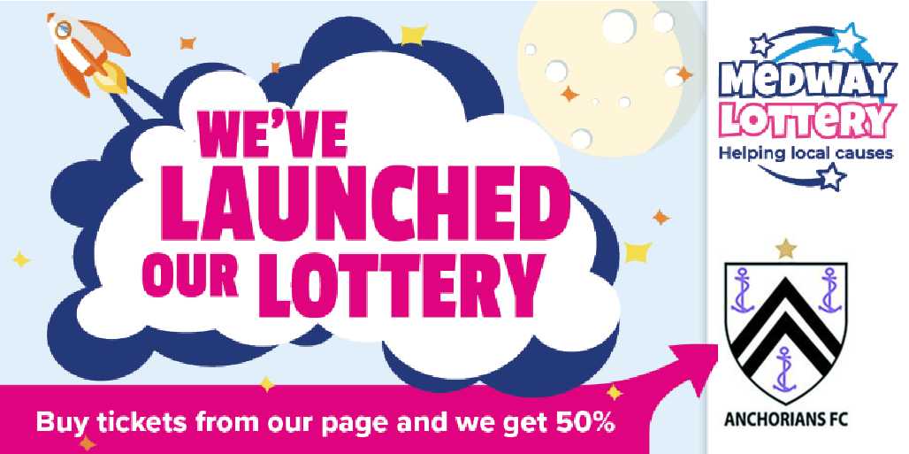 AnchoriansFC's tweet photo. We are part of the new Medway Weekly Lottery, that supports good causes in Medway. Tickets are £1 a week. Each ticket has a 1 in 50 chance to win a prize each week, with a top prize of £25,000! Support us &amp; the wider community. https://t.co/0UqewlZDHn 
#AnchoriansAndTheCommunity https://t.co/F9eDtIZxm4