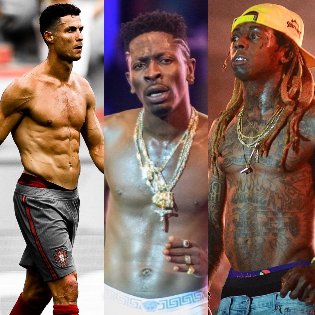 realpsalm's tweet photo. If you Stan Cristiano Ronaldo, Shatta Wale and Lil Wayne; just like and Retweet let's follow each other right now ♥️💛💚 my GOATS 🐐🐐🐐 https://t.co/boqt7hrGpW