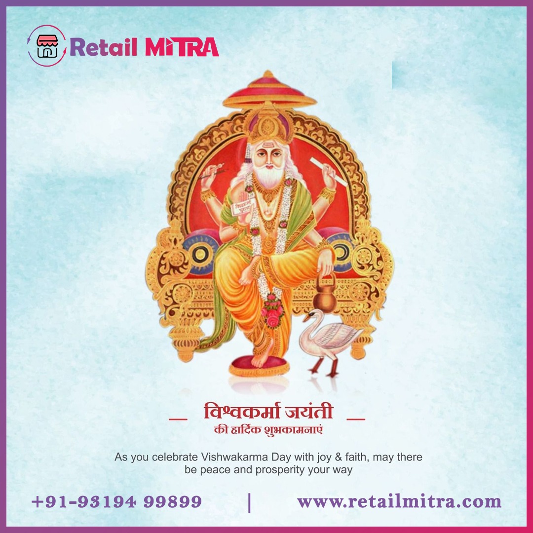 retail_mitra's tweet image. Let us celebrate this day by praying to Lord Vishwakarma and seeking his blessings for a prosperous tomorrow.
Happy Vishwakarma Jayanti!

#retailmitra #crmsoftwareprovider #vishwakarmapujawishes #indianfestivities #crmforretailers #crmforSMEs