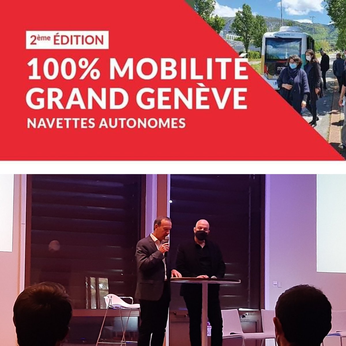 AstridBaudRoche's tweet image. #100%Mobilité  #grandgeneve  une matinée pour faire des retours d&apos;expériences et imaginer demain #navetteautonome #archparc @FondationNomads