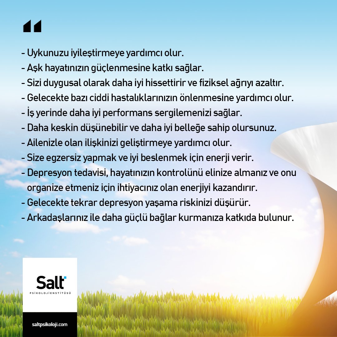 Depresyon için öncelikle doğru tanılar konulmalı ve amaca yönelik müdahaleler yapılmalıdır. Uygun tedaviyi belirleyerek ilaç tedavisi, psikoterapi gibi çeşitli yöntemler uygulanabilir.

Kaynak: Webmd. Unexpected Benefits of Depression Treatment