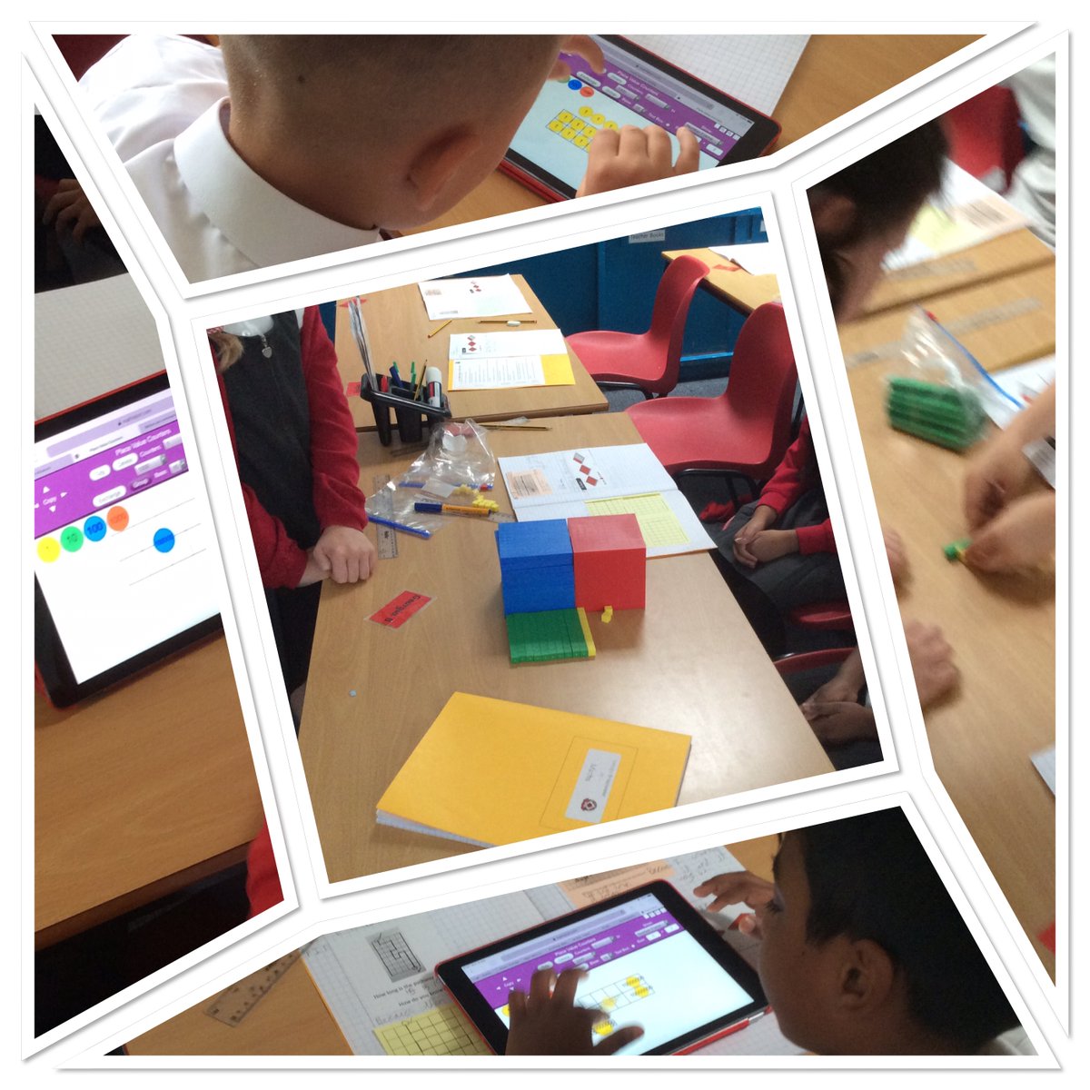 goodyers_end's tweet photo. Year 4 have been using dienes and counters on #mathsbot to explore place value. @studymaths #Year4Tweet https://t.co/LUcgytvgVk