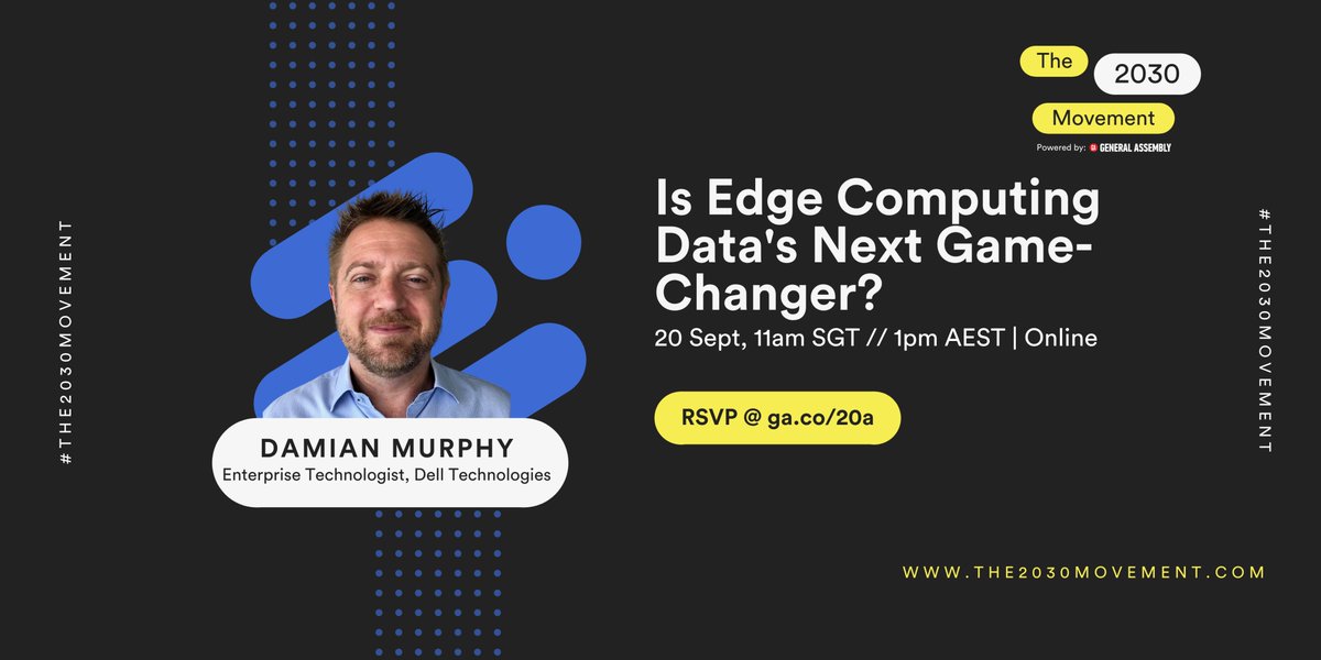 So here I will be speaking at a round table with some industry experts on Edge Computing and why it may change everything. Come join us @GA_Singapore are hosting. Love to see you there. Sign up now ga.co/20a [ga.co] <a href="/OEMDell/">Dell OEM Solutions</a>